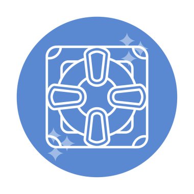 Lifesaver yassı simgesinin vektör çizimi, cankurtaran sembolü  