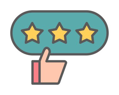 derecelendirme vektör simgesi, İyi İnceleme konsepti                         