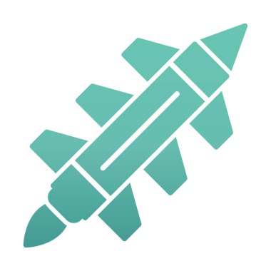 Füze roket ikonu vektör çizimi tasarımı