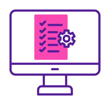 Proje Yönetimi simge vektör çizim