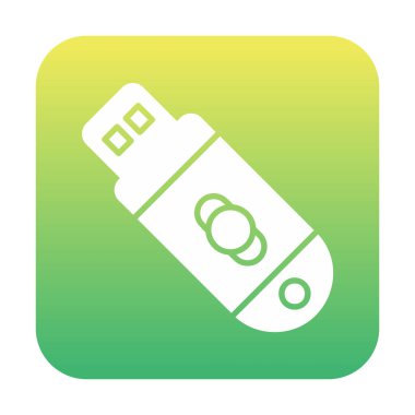 usb flash disk simgesinin vektör çizimi 