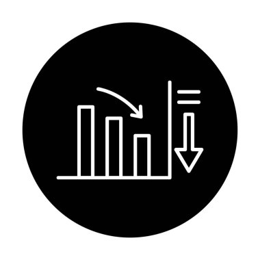 Basit grafik simgesi, vektör illüstrasyonunu azalt