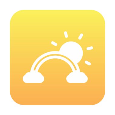 Basit Gökkuşağı simgesi, vektör illüstrasyonu