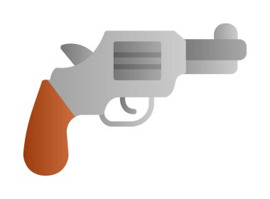 silah simge tabanca, illüstrasyon vektör