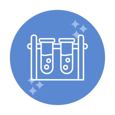 test tüpleri vektör düz renk simgesi 