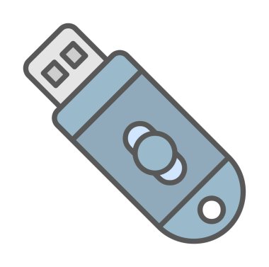 usb flash disk simgesinin vektör çizimi 