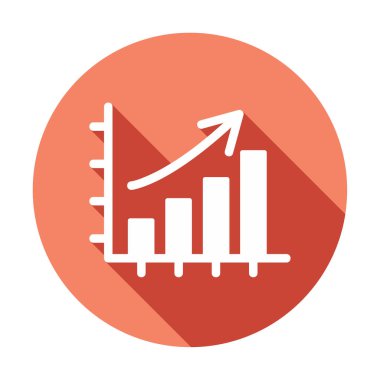 büyüyen grafik, bar grafiği vektör çizimi