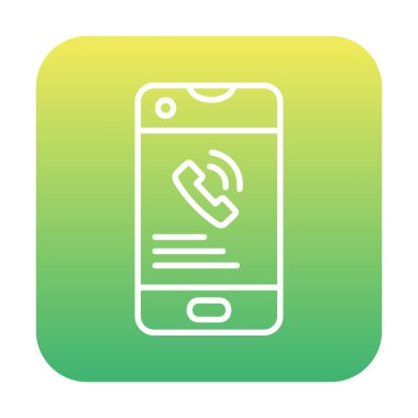 Basit bir telefon görüşmesi. simge illüstrasyonu  