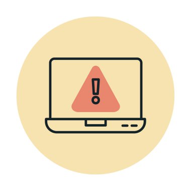 Hata vektör çizimi, Konsept ve grafik tasarım için Adware vektör çizgisi simgesi. 