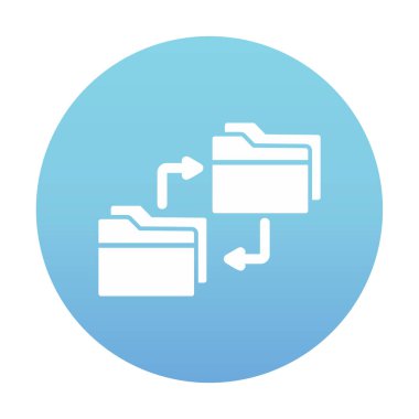 Basit Veri Kopyalama simgesi, vektör illüstrasyonu