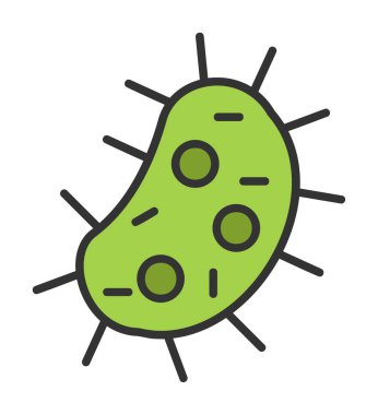 düz basit Amoeba simge vektör illüstrasyon tasarımı