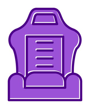 araba koltuğu simgesi, vektör illüstrasyonu 