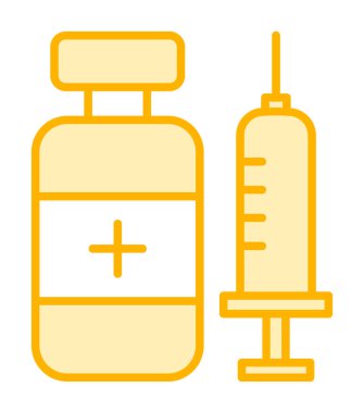 Aşı ikonu vektör illüstrasyon tasarımlı şırınga