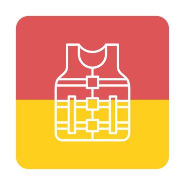 Modern Life Vest simge tasarımının vektör çizimi                     