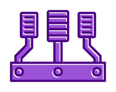 Araba Hızlandırıcı düz simgesi, vektör illüstrasyonu 