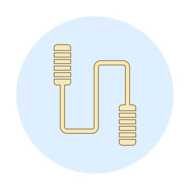 İp sporu ikonunu atlıyorum. Vektör illüstrasyonu 