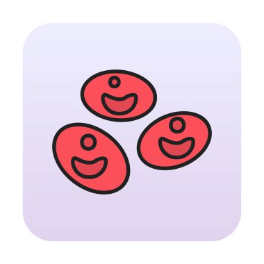 Kan hücreleri düz çizgi simgesi