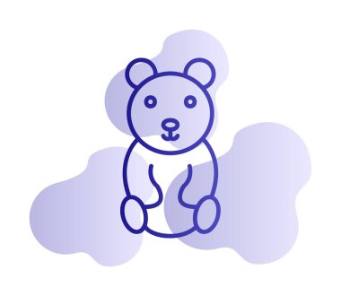  Oyuncak Ayı simgesi vektörü, illüstrasyon