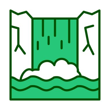 Basit Waterfal simgesi, vektör illüstrasyonu