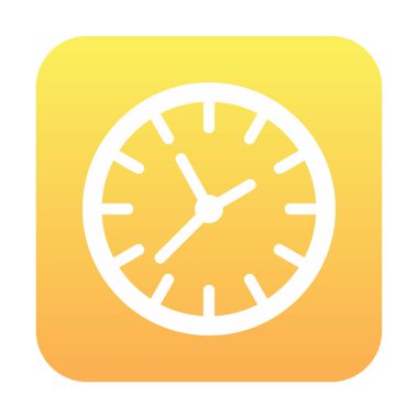 Saat simgesi, vektör illüstrasyonu, zaman simgesi 