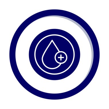 Kan damlası ağ simgesi, vektör illüstrasyonu 