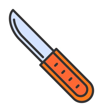 Beyaz arka plan üzerinde izole bıçak simge vektör  