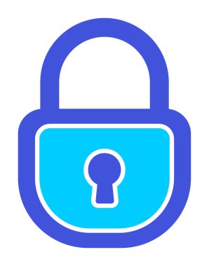 asma kilit web simgesi, vektör illüstrasyonu