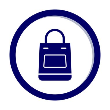 Alışveriş poşeti simgesi, vektör illüstrasyonu basit tasarım