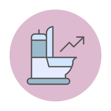 Ok simgesi vektör illüstrasyonlu idrar 