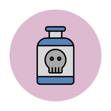 Basit Toksin simgesi, vektör illüstrasyonu