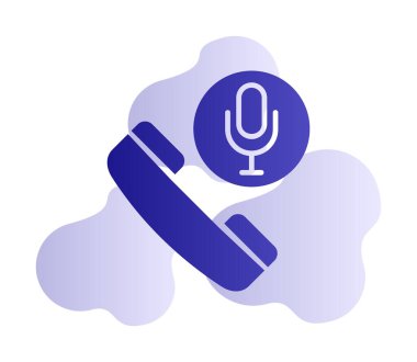 Basit Arama Kaydı simgesi, vektör illüstrasyonu