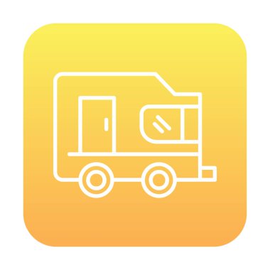 Karavan ikonu. tasarım çizimi. vektör