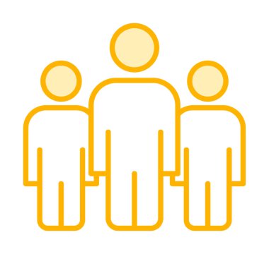 Aile simgesi, vektör illüstrasyonu