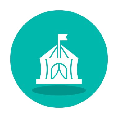 sirk çadırı simge vektör çizim