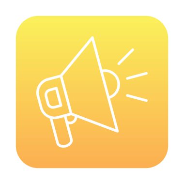 megafon ikonu. Hoparlör vektör illüstrasyonu. düz dizayn