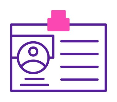 ID kart simgesi vektör illüstrasyonu                                  