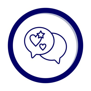 Basit konuşma balonu simgesi, vektör illüstrasyonu