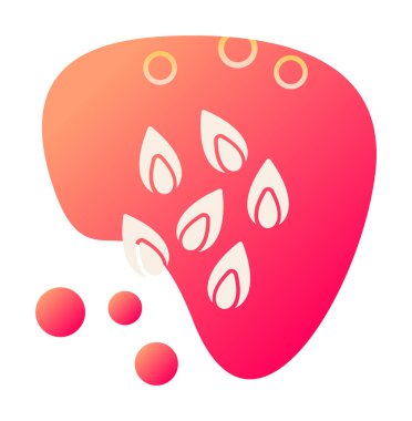 Çiçek Yaprakları simgesi, vektör illüstrasyonu  