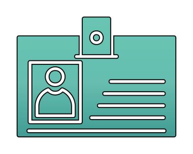 ID kart simgesi vektör illüstrasyonu                                  