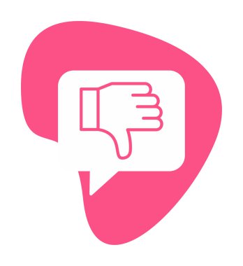 Hoşlanmıyorum. Web simgesi basit illüstrasyon 