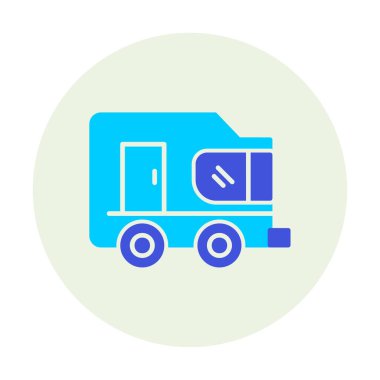 Karavan ikonu. tasarım çizimi. vektör