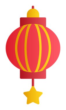 Çince fener kutsal kişilerin resmi, vektör çizim 