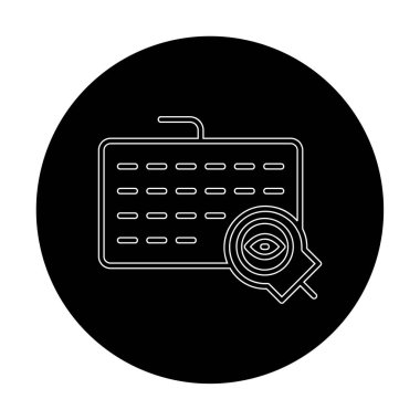 Tuş kaydedici ağ simgesi, vektör illüstrasyonu 