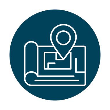 gps konum simgesi, vektör illüstrasyonu basit tasarım