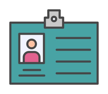 Üyelik Kartı simgesinin vektör illüstrasyonu