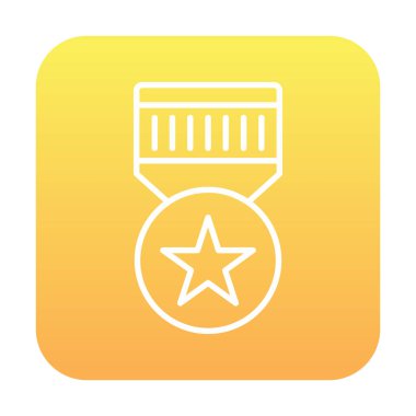 Basit Askeri Rozet simgesi, vektör illüstrasyonu