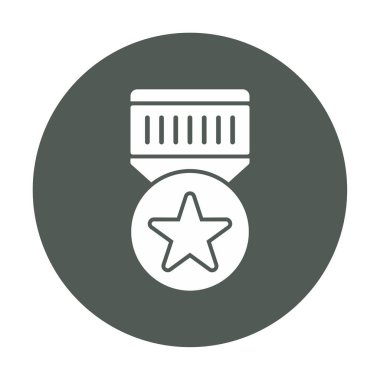 Basit Askeri Rozet simgesi, vektör illüstrasyonu