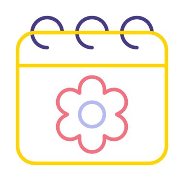 Sakura tarih simgesi, vektör çizimi 