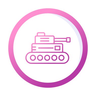 askeri tank simgesi vektör illüstrasyon