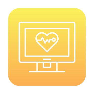 Kardiyogram illüstrasyonlu basit ekran 